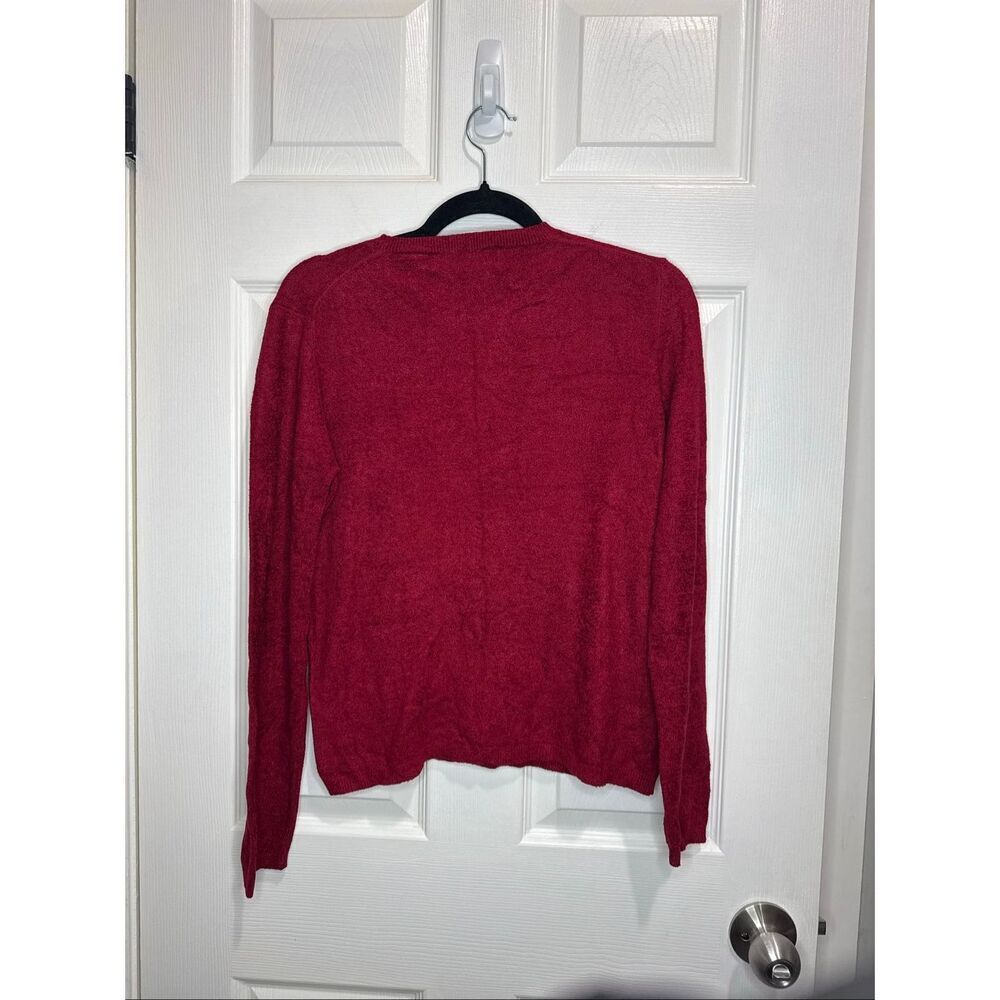 Sutton Studio burgundy top M - Picture 2 of 4